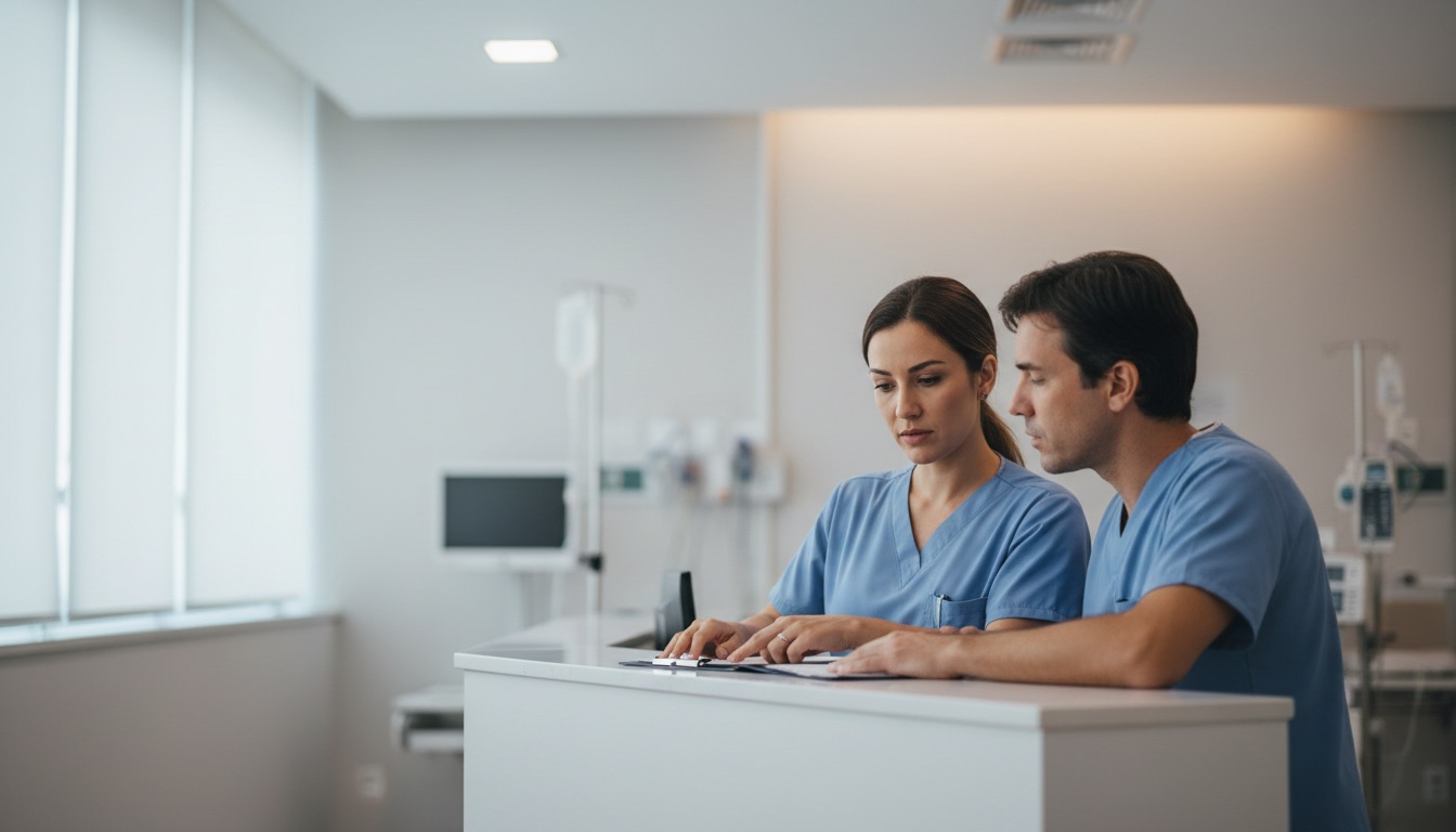 Médico com tablet